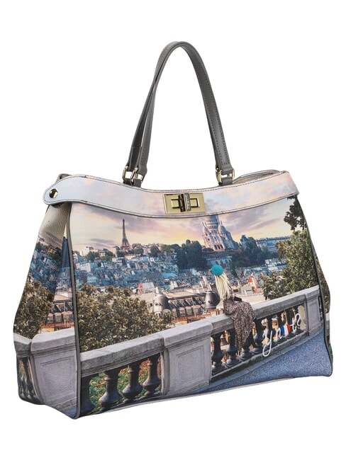 YESBAG Sac bandouli&egrave;re XL paris / cor - Sacs pour Femme