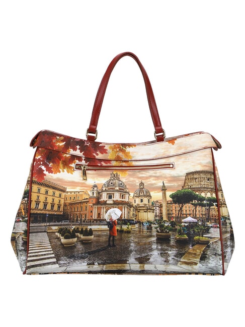 YESBAG Sac bandouli&egrave;re XL Rome sous la pluie - Sacs pour Femme
