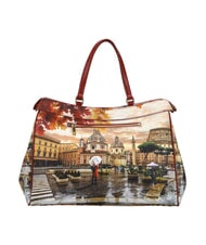 YNOT YESBAG Sac bandouli&egrave;re XL Rome sous la pluie - Sacs pour Femme - 3