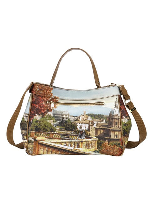 YESBAG Sac &agrave; main L, avec bandouli&egrave;re Paysage de Rome - Sacs pour Femme