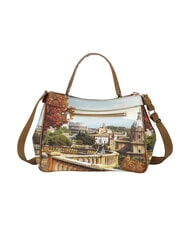 YNOT YESBAG Sac &agrave; main L, avec bandouli&egrave;re Paysage de Rome - Sacs pour Femme - 3