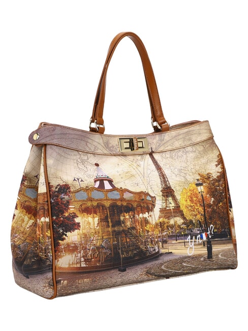 YESBAG Sac bandouli&egrave;re XL Paris dr&ocirc;le - Sacs pour Femme