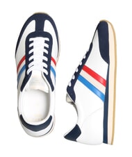 SERAFINI ROME Baskets en cuir blanc bleu France - Chaussures Homme - 3