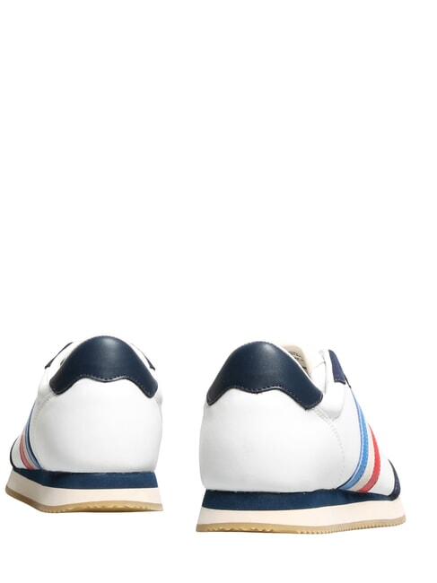 ROME Baskets en cuir blanc bleu France - Chaussures Homme