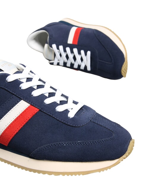 ROME Baskets en cuir bleu France rouge - Chaussures Homme