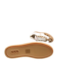 SERAFINI COURT Baskets en cuir l&eacute;opard blanc au lait - Chaussures Femme - 5
