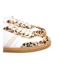 SERAFINI COURT Baskets en cuir l&eacute;opard blanc au lait - Chaussures Femme - 7