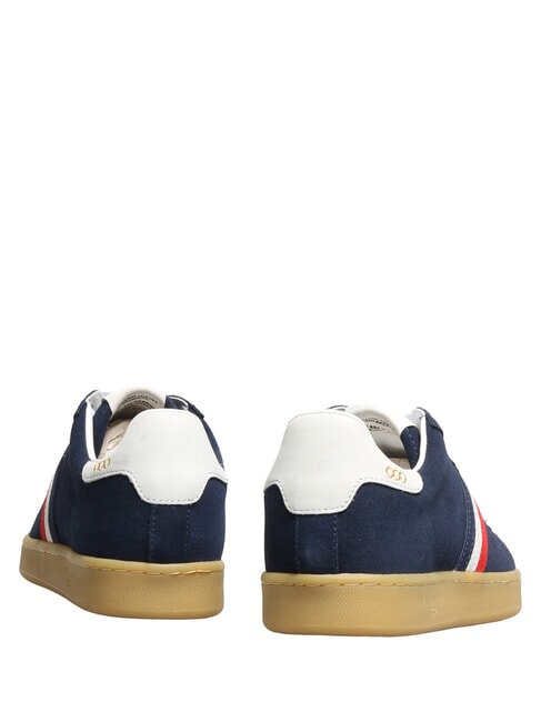 MC ENROE Baskets en cuir bleu blanc rouge - Chaussures Homme