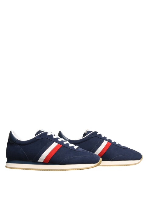ROME Baskets en cuir bleu France rouge - Chaussures Homme
