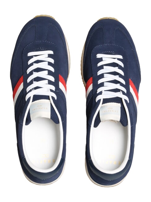 ROME Baskets en cuir bleu France rouge - Chaussures Homme