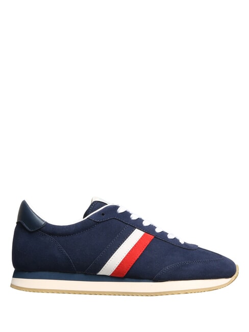 ROME Baskets en cuir bleu France rouge - Chaussures Homme
