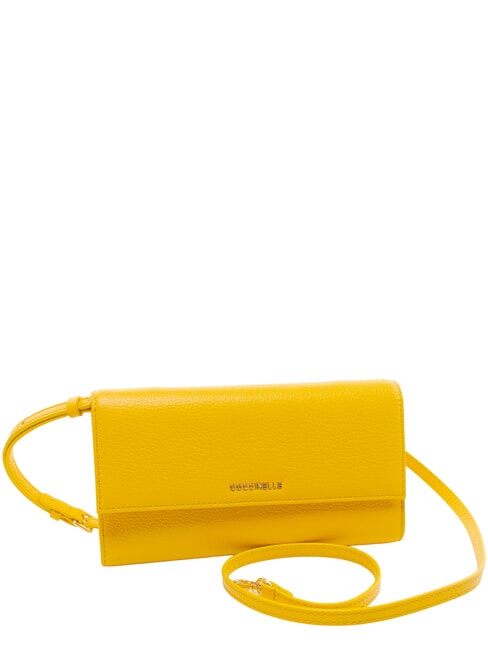 METALLIC SOFT Pochette en cuir avec bandouli&egrave;re ensoleill&eacute; - Sacs pour Femme