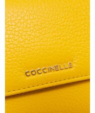COCCINELLE METALLIC SOFT Pochette en cuir avec bandouli&egrave;re ensoleill&eacute; - Sacs pour Femme - 3
