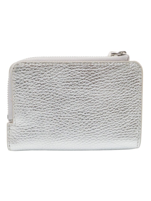 TASSEL Portefeuille en cuir grain&eacute; ARGENT - Portefeuilles Femme