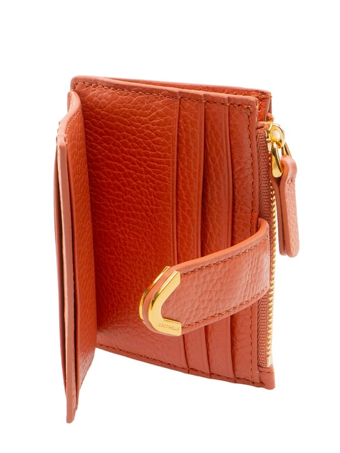 DEW Porte-cartes en cuir avec porte-monnaie rouge grenadine - Portefeuilles Femme