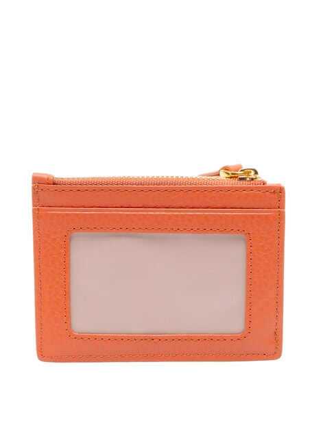 DEW Porte-cartes en cuir avec porte-monnaie rouge grenadine - Portefeuilles Femme