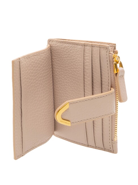 DEW Porte-cartes en cuir avec porte-monnaie rosaces - Portefeuilles Femme