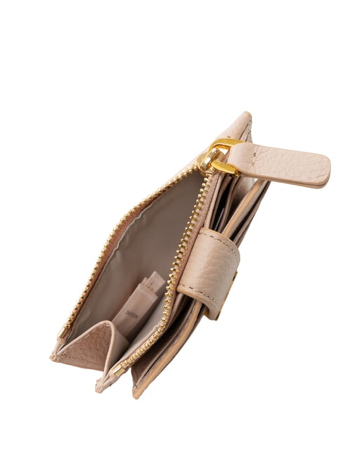 DEW Porte-cartes en cuir avec porte-monnaie rosaces - Portefeuilles Femme