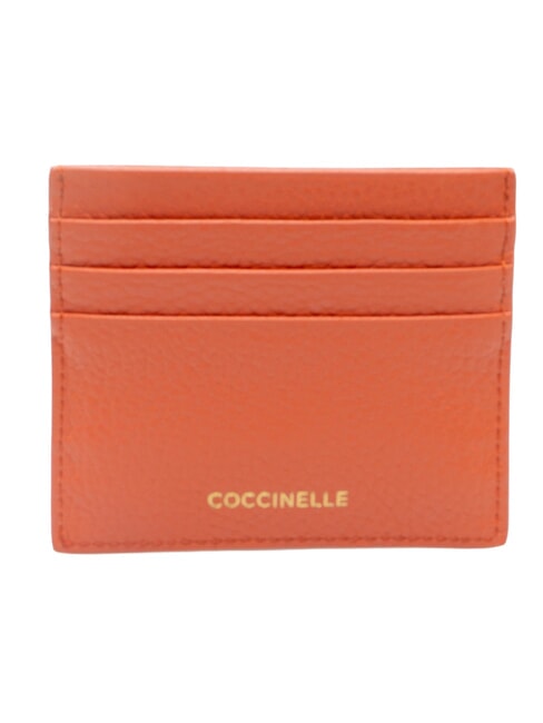 KELSEY porte-cartes en cuir plat rouge grenadine - Portefeuilles Femme