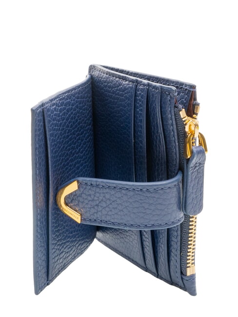 DEW Porte-cartes en cuir avec porte-monnaie bleu roi - Portefeuilles Femme