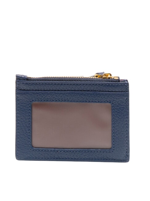 DEW Porte-cartes en cuir avec porte-monnaie bleu roi - Portefeuilles Femme
