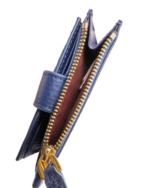 DEW Porte-cartes en cuir avec porte-monnaie bleu roi - Portefeuilles Femme