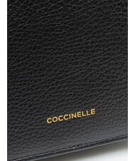 COCCINELLE DEW Sac bandouli&egrave;re en cuir Noir - Sacs pour Femme - 5