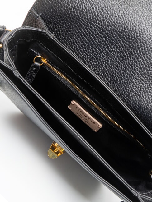 DEW Sac bandouli&egrave;re en cuir Noir - Sacs pour Femme