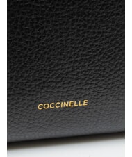 COCCINELLE CHERRY Sac bandouli&egrave;re en cuir Noir - Sacs pour Femme - 3
