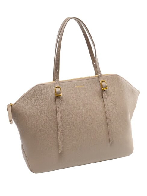 CHERRY Sac bandouli&egrave;re en cuir taupe chaud - Sacs pour Femme