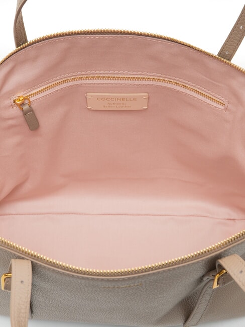CHERRY Sac bandouli&egrave;re en cuir taupe chaud - Sacs pour Femme