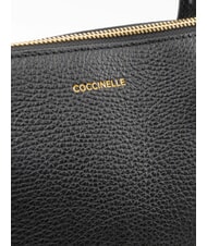 COCCINELLE CHERRY Sac bandouli&egrave;re en cuir Noir - Sacs pour Femme - 3