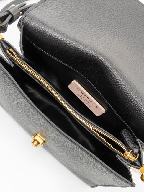 BINXIE Sac &agrave; main avec bandouli&egrave;re Noir - Sacs pour Femme
