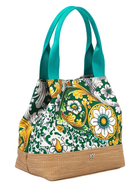 ORTIGIA sac de plage bandouli&egrave;re &eacute;meraude - Sacs pour Femme