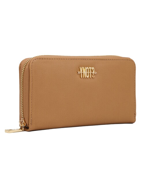 LOVERS Grand portefeuille zipp&eacute; caramel - Portefeuilles Femme