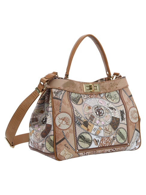FASHIONOPOLY Sac &agrave; main avec bandouli&egrave;re sable - Sacs pour Femme