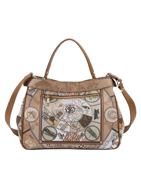 FASHIONOPOLY Sac &agrave; main avec bandouli&egrave;re sable - Sacs pour Femme
