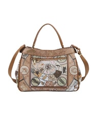YNOT FASHIONOPOLY Sac &agrave; main avec bandouli&egrave;re sable - Sacs pour Femme - 3