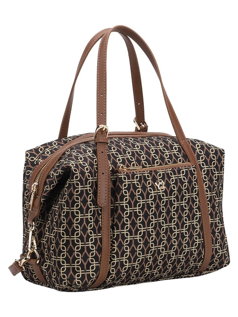 AUDREY Sac bandouli&egrave;re &agrave; logo int&eacute;gral tabac - Sacs pour Femme
