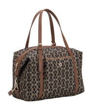 YNOT AUDREY Sac bandouli&egrave;re &agrave; logo int&eacute;gral tabac - Sacs pour Femme - 3