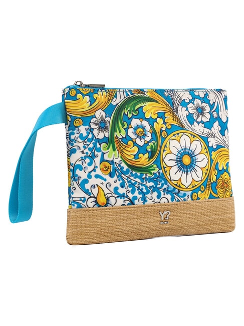 ORTIGIA Sac &agrave; main bleu vert - Sacs pour Femme