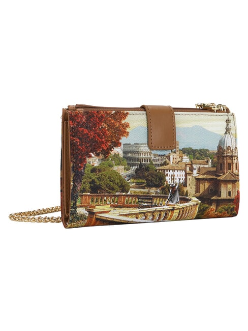 YESBAG Pochette portefeuille avec bandouli&egrave;re Paysage de Rome - Sacs pour Femme