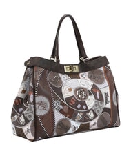 YNOT FASHIONOPOLY Sac &agrave; main avec bandouli&egrave;re chocolat - Sacs pour Femme - 2