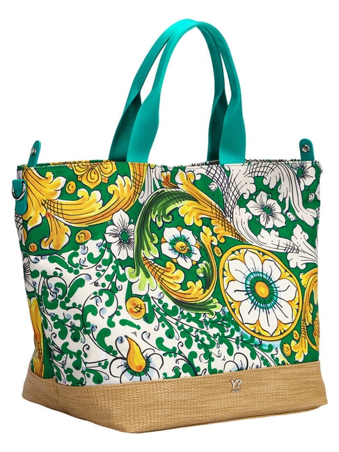 ORTIGIA Sac cabas, sac bandouli&egrave;re &eacute;meraude - Sacs pour Femme