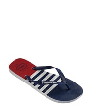 HAVAIANAS tongs TOP NAUTIQUE blanc/bleu marine/rouge apache - Chaussures Homme - 3