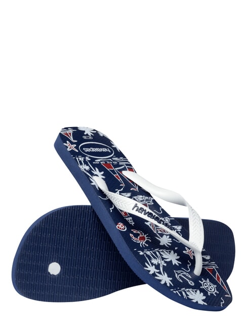 tongs TOP NAUTIQUE marine/marine/blanc - Chaussures Homme