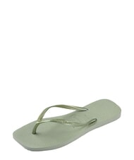 HAVAIANAS SLIM SQUARE Tongs &agrave; bout carr&eacute; vert fum&eacute;e - Chaussures Femme - 3