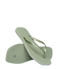 HAVAIANAS SLIM SQUARE Tongs &agrave; bout carr&eacute; vert fum&eacute;e - Chaussures Femme - 4