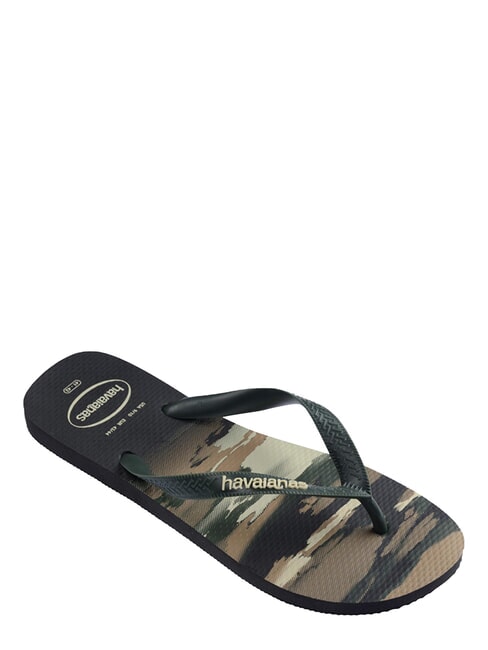 tongs TOP CAMU olive noire/verte - Chaussures unisexe