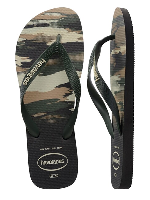 tongs TOP CAMU olive noire/verte - Chaussures unisexe
